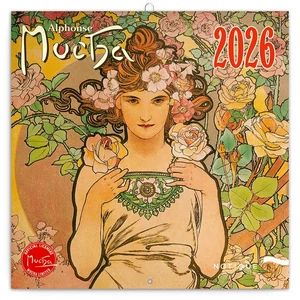 Falinaptár 2026 Alphonse Mucha lemeznaptár 30×30cm Realsystem 2026 kollekció!