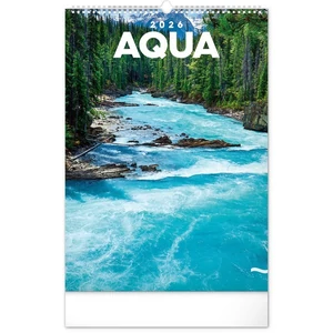Falinaptár 2026 Aqua spirálos 33×46cm Realsystem 2026 kollekció!