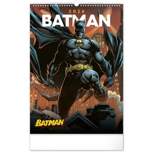 Falinaptár 2026 Batman Dark spirálos 33×46cm Realsystem 2026 kollekció!