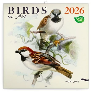 Falinaptár 2026 Birds in Art 6097-BI lemeznaptár 30x30 cm Realsystem 2026 kollekció!