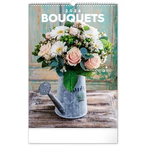 Falinaptár 2026 Bouquets spirálos 33×46cm Realsystem 2026 kollekció!