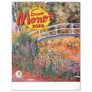 Falinaptár 2026 Claude Monet spirálos 48×56cm Realsystem 2026 kollekció!