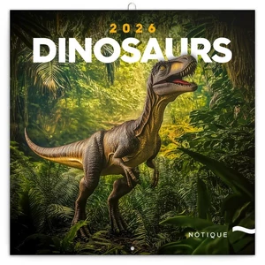 Falinaptár 2026 Dinosaurs lemeznaptár 30x30cm Realsystem 2026 kollekció!