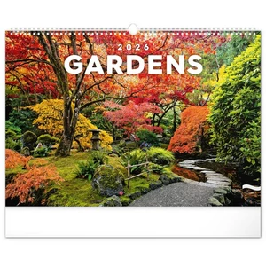 Falinaptár 2026 Gardens spirálos 48×33cm Realsystem 2026 kollekció!