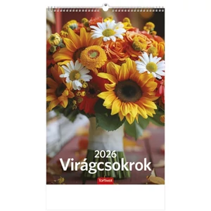 Falinaptár 2026 T094 Virágcsokrok Toptimer 2026 kollekció!