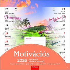 Falinaptár mágneses 2026 T090 Motiváció Mágneses Toptimer 2026 kollekció!