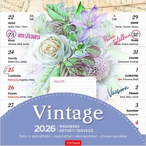 Falinaptár mágneses 2026 T090 Vintage Toptimer 2026 kollekció!