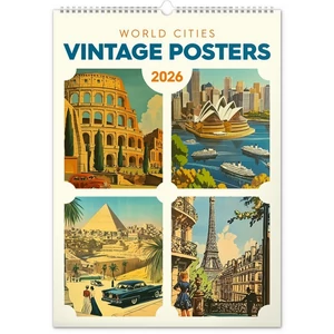 Falinaptár Vintage Posters – W spirálos 33 × 46 cm Realsystem 2026 kollekció!