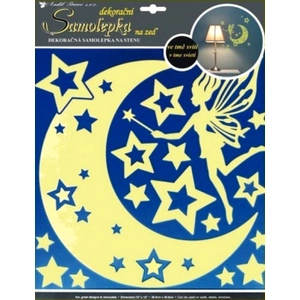 Falmatrica Sötétben világító Tündér csillagokkal 32x31 cm
