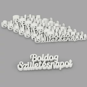 Fatábla felirat Natúr, Boldog születésnapot felirat Az ár 1 db-re vonatkozik