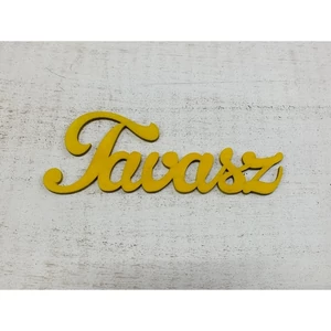 Fatábla felirat Tavasz" sárga 15cm