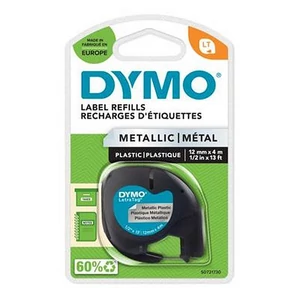 Feliratozó szalag Dymo 12mmx4m DYMO S0721710 ezüst-fekete Feliratozógéphez szalagok