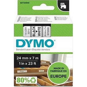 Feliratozó szalag Dymo 24mmx7m DYMO 53713/S0720930 fehér-fekete Feliratozógéphez szalagok
