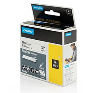 Feliratozó szalag Dymo Rhino vinyl 12mmx3,5m fehér-fekete S0718100 DYMO S0718100/18488