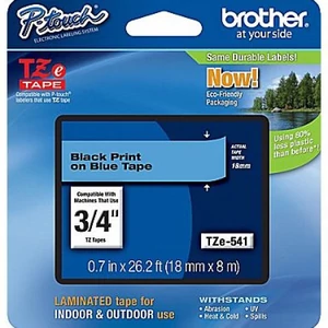 Feliratozógép szalag Brother BROTHER TZE-541 kék-fekete 18mmx8m BROTHER Feliratozógéphez szalagok