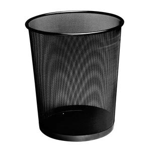 Fémhálós papírkosár fekete 20l henger, 29,4x34cm Fornax