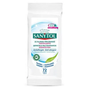 Fertőtlenítő törlőkendő 36db maxi/72db standard SANYTOL antiallergén