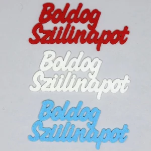 Filc felirat Boldog Szülinapot vegyes színben 3db/csomag
