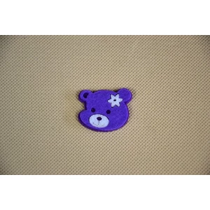Filcfigura maci lila 3cm,5db/csomag