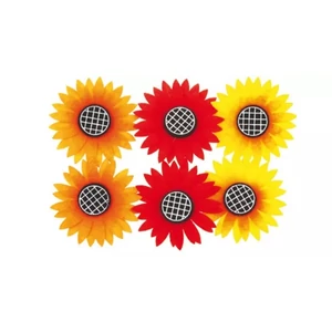 Filc napraforgó csipeszen 5 cm, 6 db