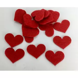 Filcfigura-romantik szív 2x3cm, 20db/csomag