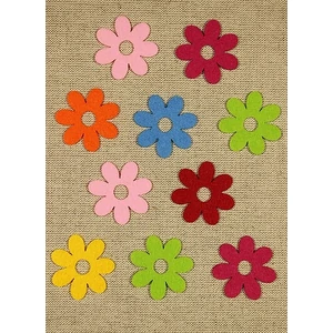Filcfigura - hétszirmú virág kb. 4cm- 10db csomag