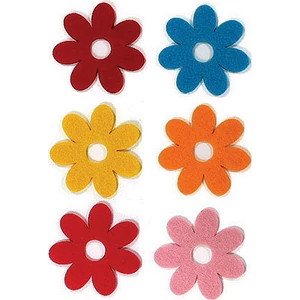 Filcfigura - hétszirmú virág kb. 6cm- 6db csomag