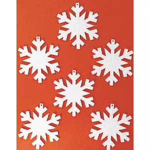 Filcfigura - hópehely kb. 6cm- 6db csomag Karácsony