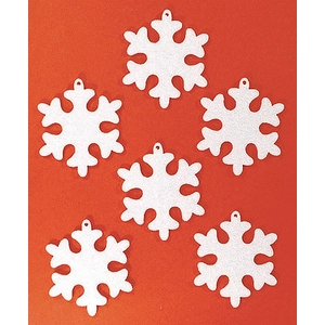 Filcfigura - kerekített hópehe kb. 6cm- 6db csomag Karácsony