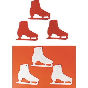 Filcfigura - korcsolya fehér-p kb. 6cm- 6db csomag