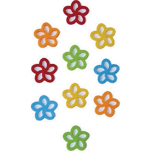 Filcfigura - ötszirmú virág kb. 4cm- 10db csomag