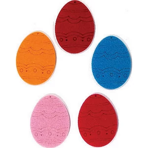 Filcfigura - tojás gravírozott kb. 6cm- 5db csomag