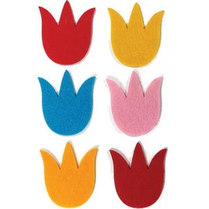 Filcfigura - tulipán kb. 6cm- 6db csomag