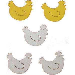Filcfigura - tyúk kb. 6cm- 5db csomag