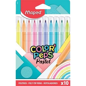 Filckészlet 10 Maped 2,8mm, kimosható, Color Peps pasztell Filctollak
