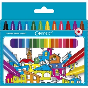Filckészlet 12-es Connect Jumbo 12 klf. Szín marker, filctoll, rostiron