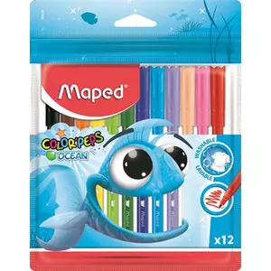 Filckészlet 12 Maped ColorPeps Ocean 2mm-es kimosható 12színű készlet Írószerek MAPED 845720