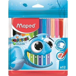 Filckészlet 12 Maped ColorPeps Ocean 2mm-es kimosható 12színű készlet Írószerek MAPED 845720