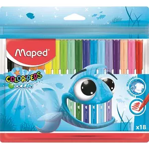 Filckészlet 18 Maped ColorPeps Ocean 2mm-es kimosható 18színű készlet Írószerek MAPED 845721