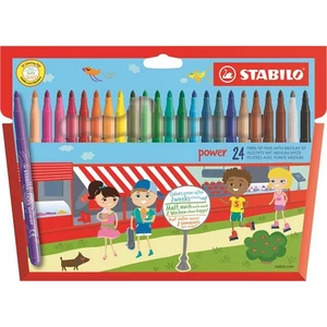 Filckészlet 24 Stabilo Power 2mm-es 24színű készlet Írószerek STABILO 280/24-01