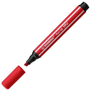 Filctoll 1-5mm Stabilo piros vágott hegy, Pen 68 MAX, piros TST76848