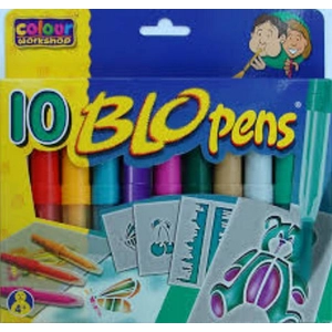 Filctoll 10 készlet Blo Pens fújós textil filctoll - RAINBOW Colours marker, filctoll 10+4 Blo Pens készlet