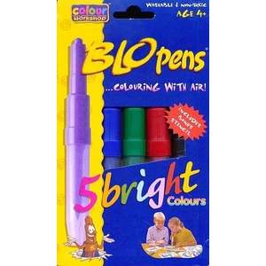 Filctoll 5 készlet Blo Pens fújós textil filctoll - VIVID Colours marker, filctoll 5+1 Blo Pens készlet
