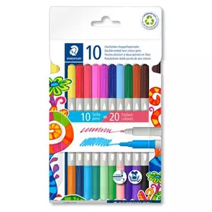 Filctoll készlet 20 Staedtler 1/3 mm, kétvégű, 3280 