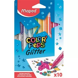 Filctoll készlet Maped 2,8 mm, csillámos, Color Peps Glitter 10 különböző szín