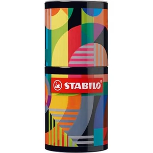 Filctoll készlet Stabilo hengeres fém doboz, 1 mm, Pen 68 ARTY 45 különböző szín