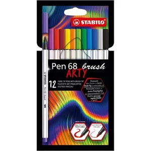 Filctoll készlet Stabilo Pen 68 brush ARTY, 10 különböző szín TST56810
