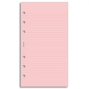 Filofax határidőnapló pótlap Jegyzetlapok vonalas pink papír kalendárium naptárbetét