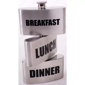 Flaska 3in1 egymásba tekerhető reggeli-ebéd-vacsora feliratos