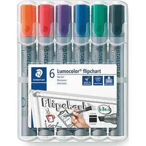Flipchart marker Staedtler Lumocolor 356 B' 2-5mm vágott hegyű Írószerek STAEDTLER 356 B WP6